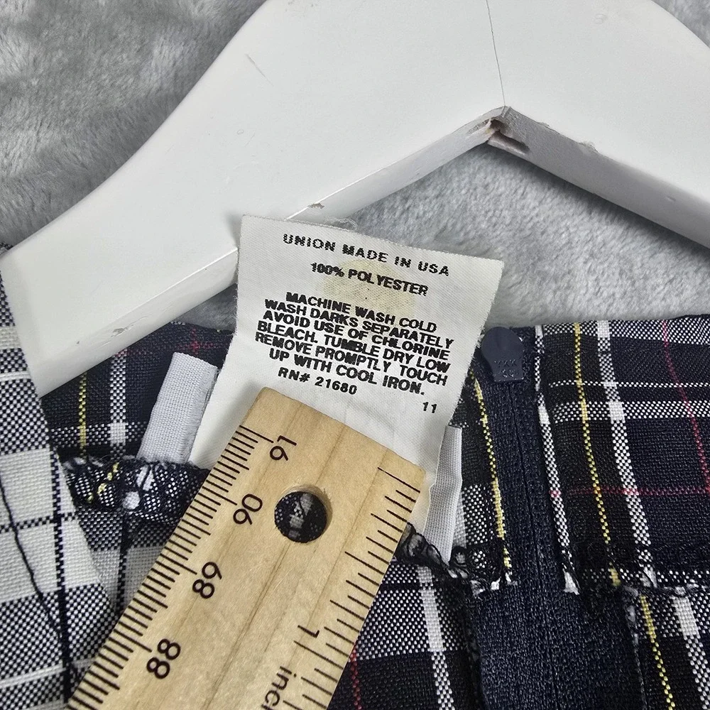 Dennis Uniforms Girls Size‎ G3 Dress Blue Green White Plaid V-Neck Pleated